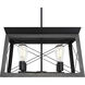 Briarwood 4 Light 20 inch Textured Black Chandelier Ceiling Light
